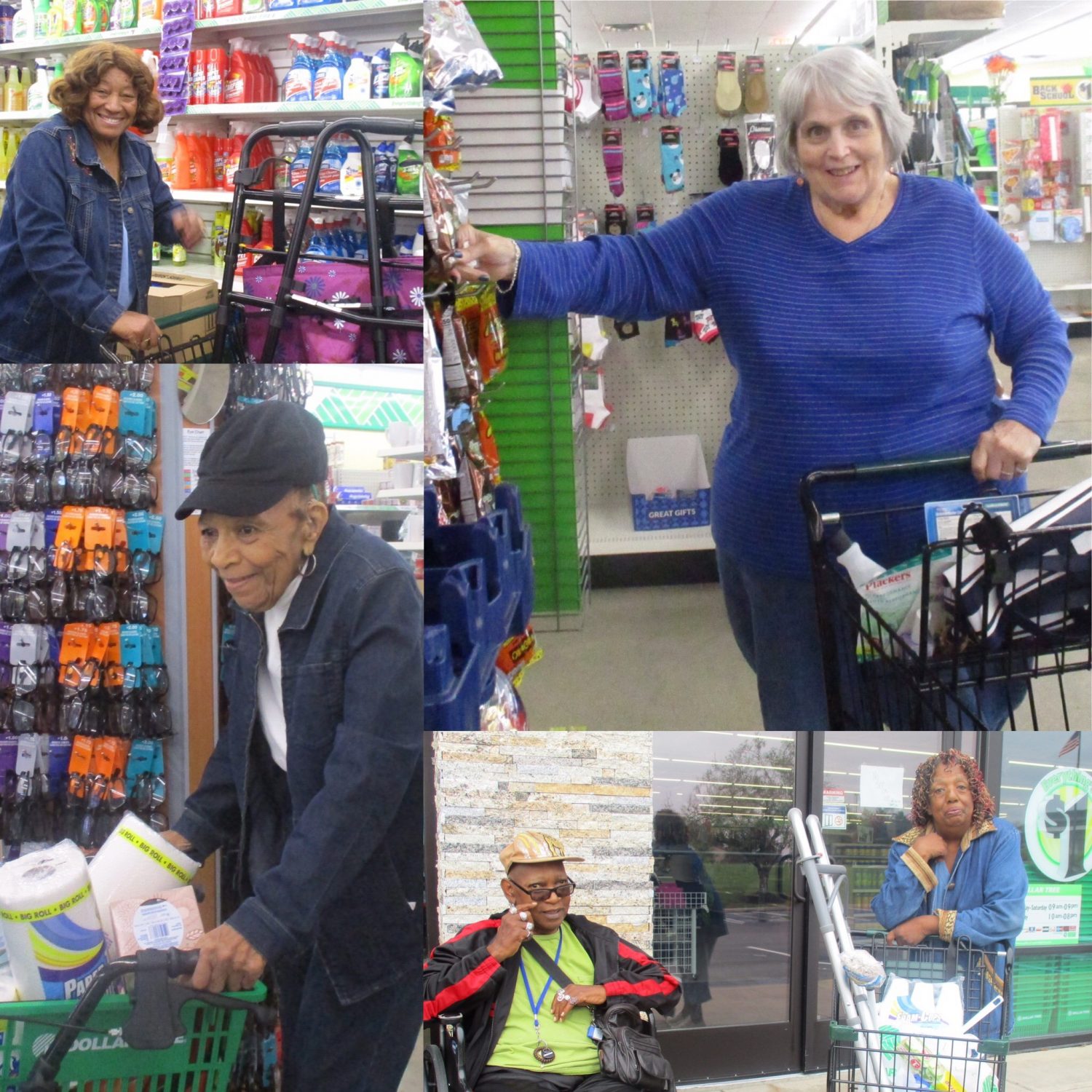 Residents shopping in a store