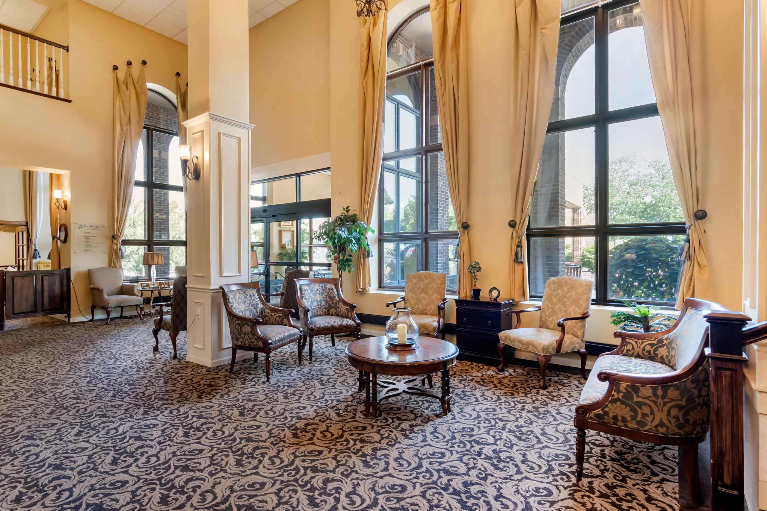 Interior view of a welcoming lounge area