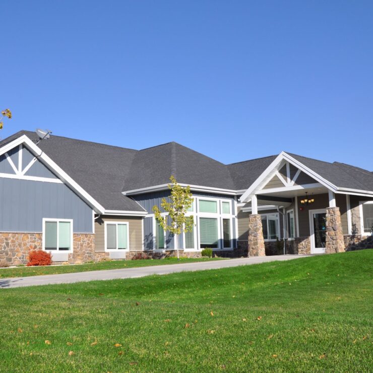 Exterior view of a senior living facility