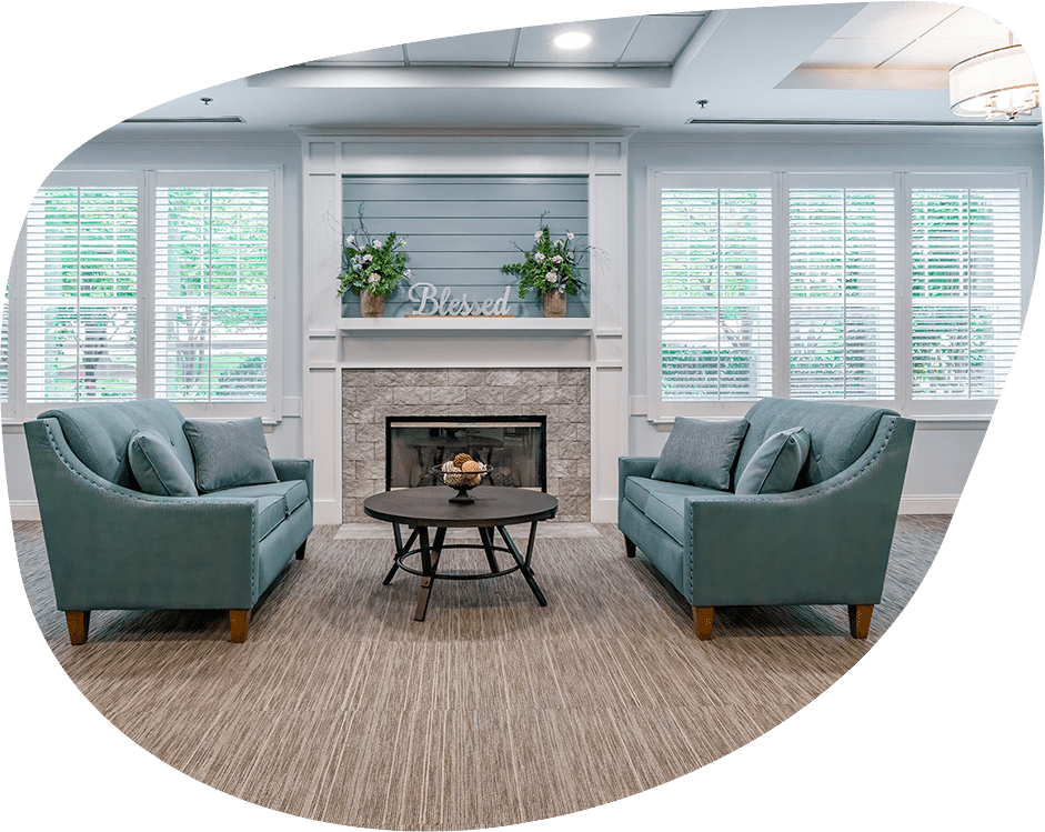 Cozy common area with seating and decor