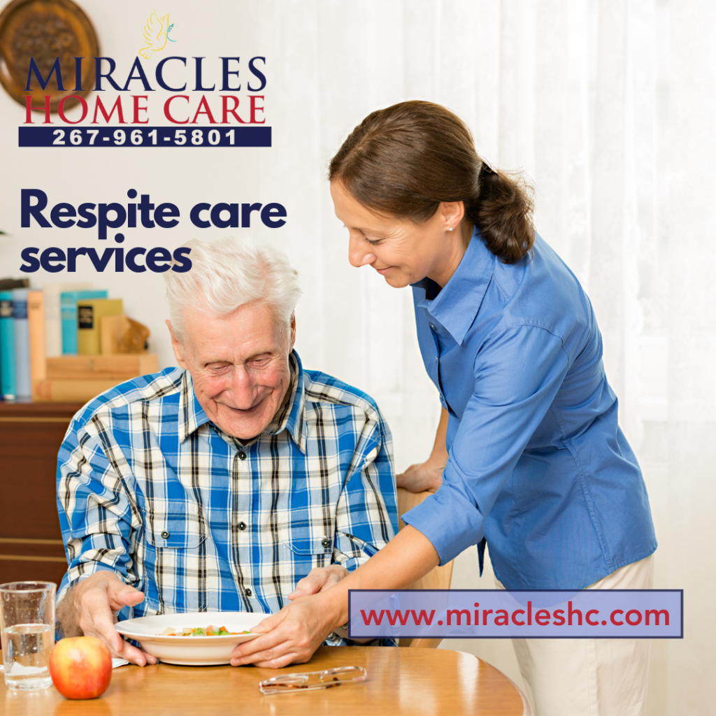 Caregiver assisting a senior with food