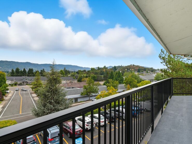 View from a balcony overlooking the surrounding area