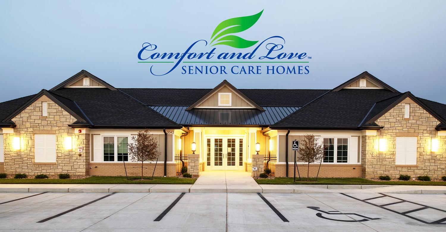 Facility logo overlaid on building exterior