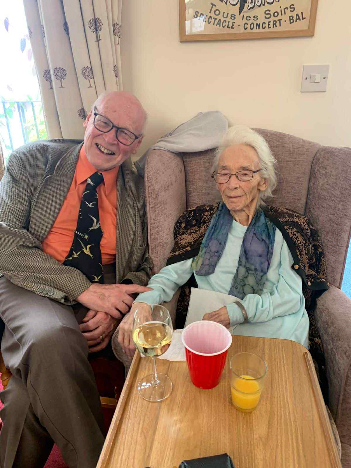 Residents enjoying time together in a cozy sitting area