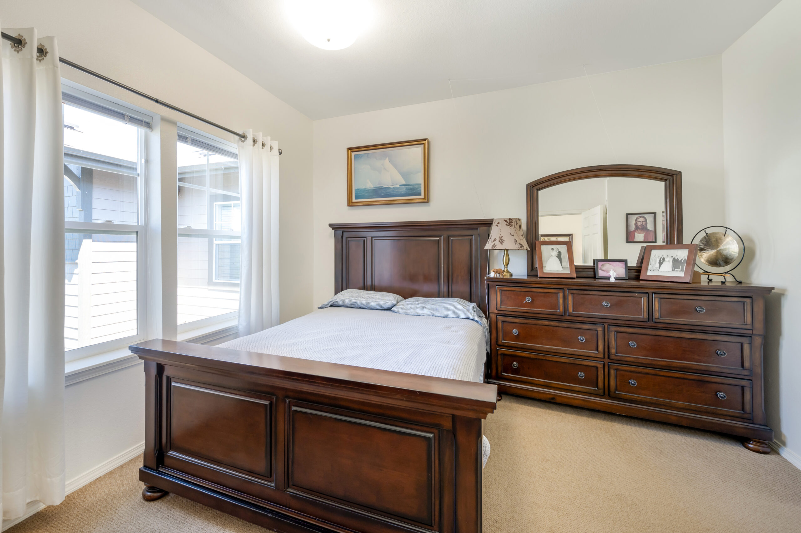 Cozy bedroom setup in a senior living space
