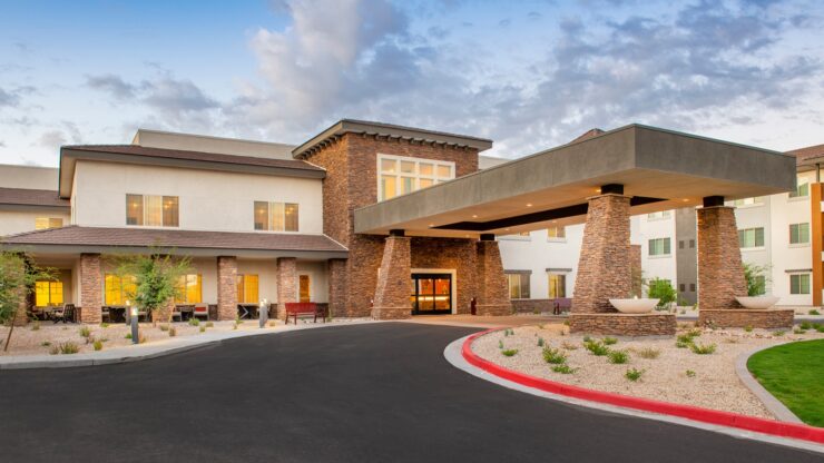 Exterior view of Cadence at Olney facility entrance