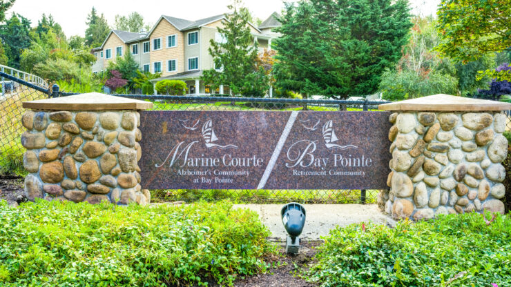 Signage for Marine Courte Bay Pointe retirement community