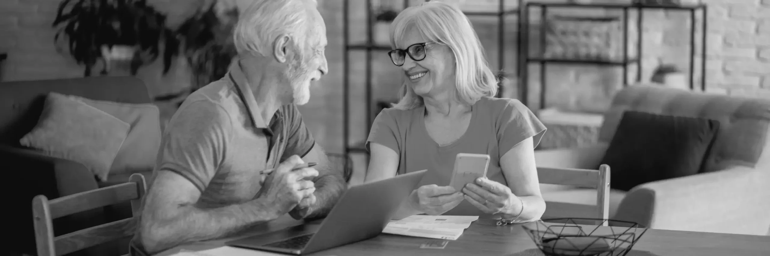 Residents enjoying conversation in a common area