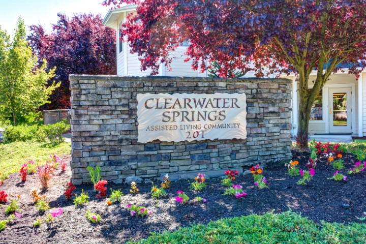 Sign for Clearwater Springs Assisted Living Community