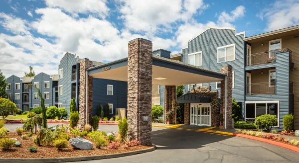 Building exterior of Cadence at Olney with entrance area