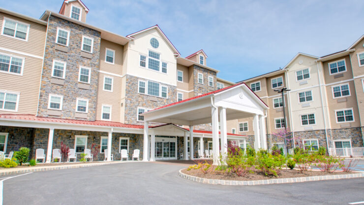 Exterior view of Cadence at Olney facility entrance