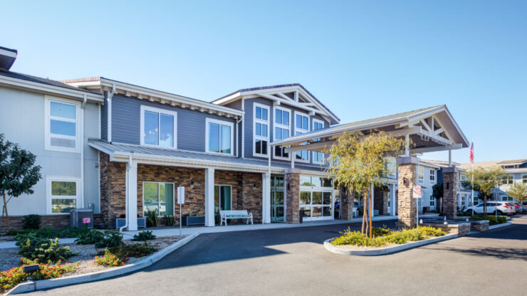 Front entrance of Cadence at Olney nursing home