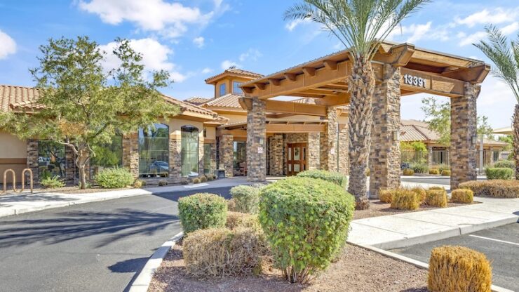 Main entrance of Cadence at Olney nursing facility