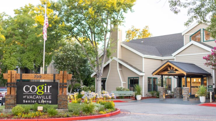 Exterior view of the Cogir of Vacaville senior living facility