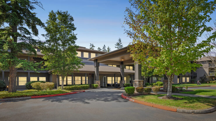 Exterior view of Cadence at Olney entrance and gardens