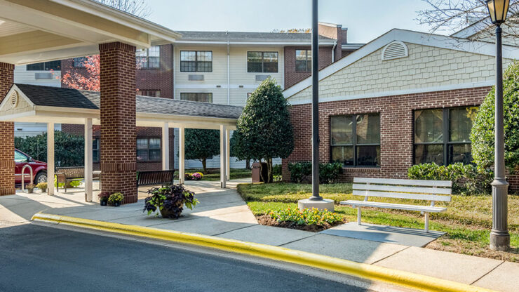 Exterior view of the Cadence at Olney facility entrance