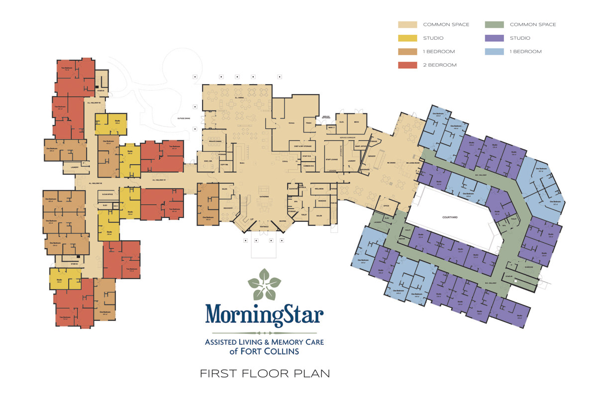 First floor plan layout of MorningStar facility