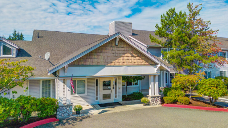 Exterior view of Cadence at Olney facility entrance