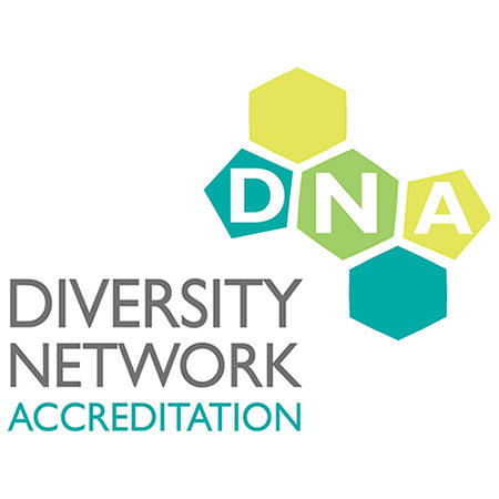 Diversity Network Accreditation logo with hexagons