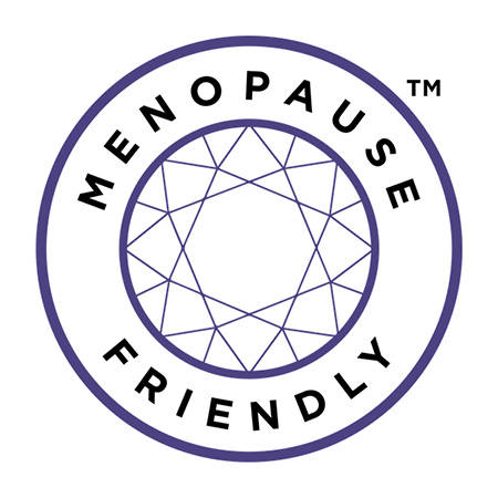 Menopause Friendly logo in circular design