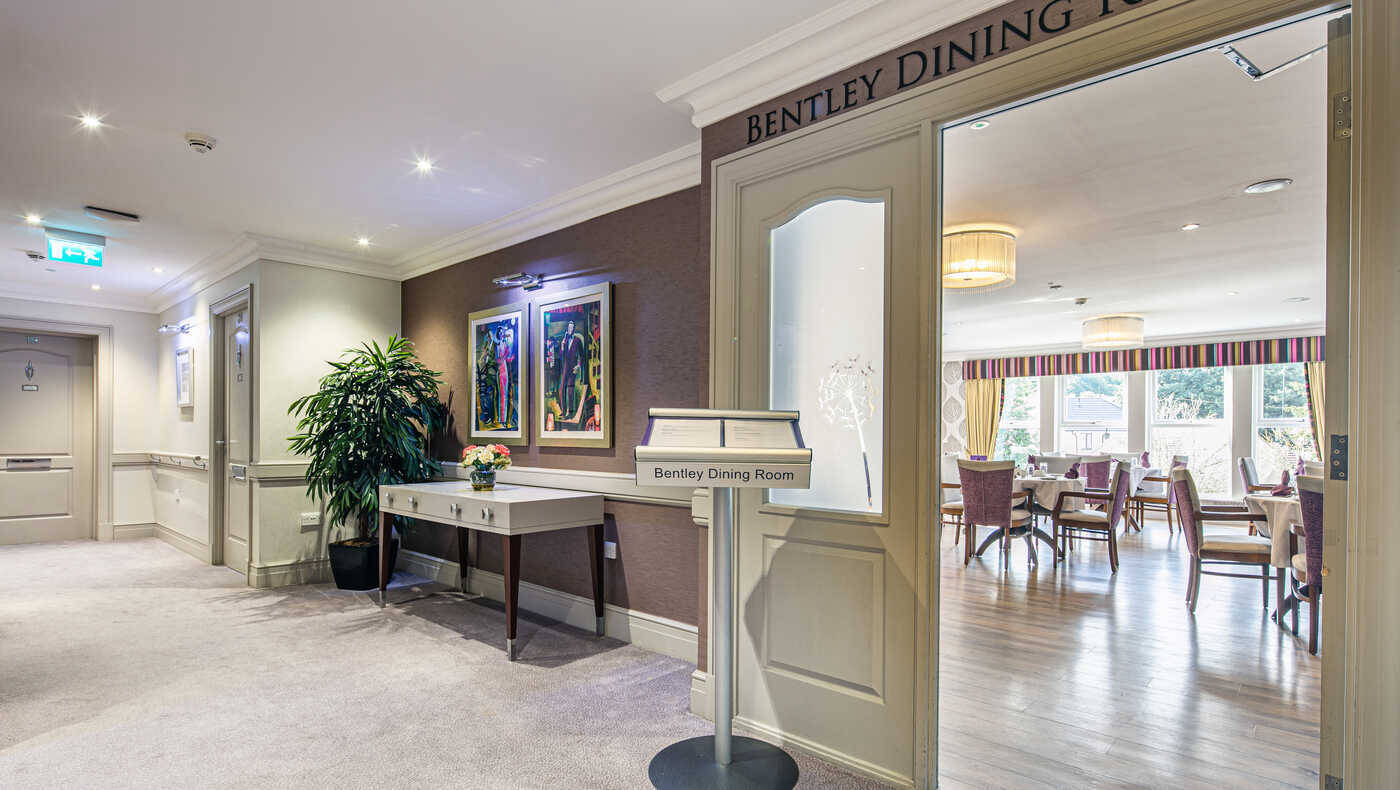 Interior view of the dining room with elegant decor