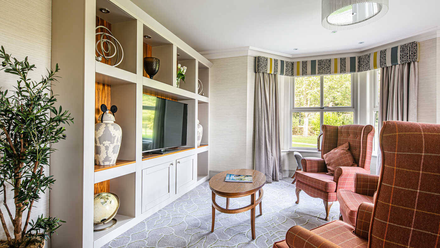 Cozy common area with comfortable seating and decor