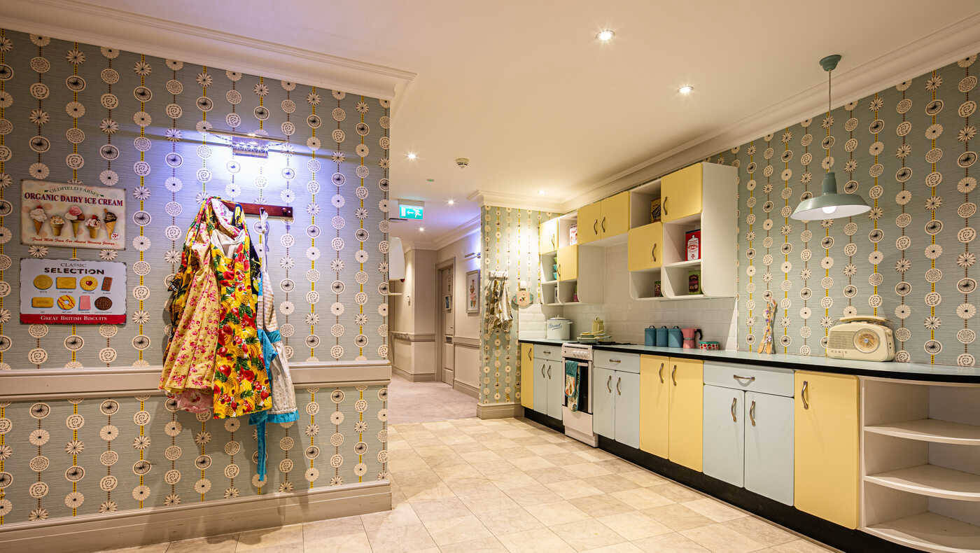 Interior view of a cozy kitchen area