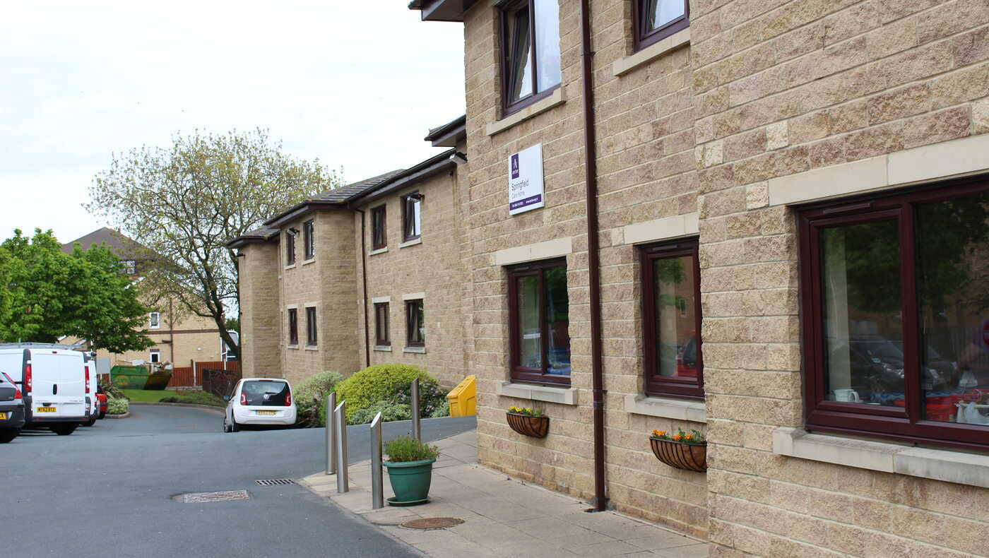 Exterior view of a senior living facility