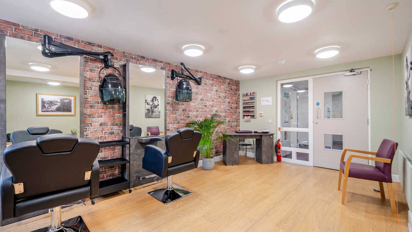 Hair salon area within the facility