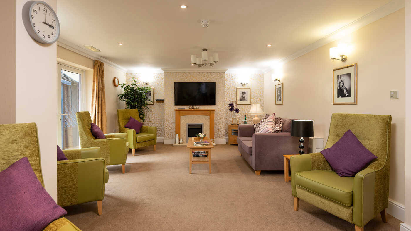 Bright common area with comfortable seating