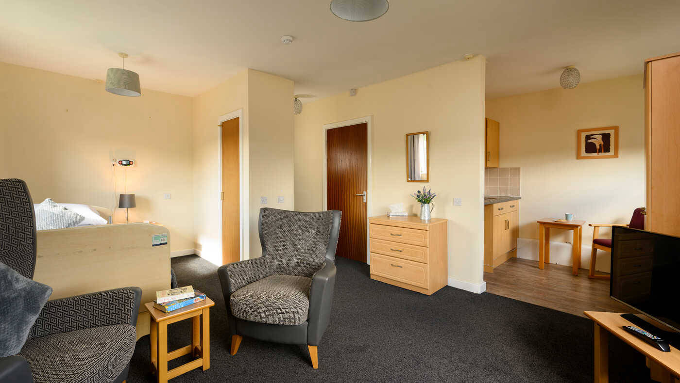 Cozy interior view of a resident's room