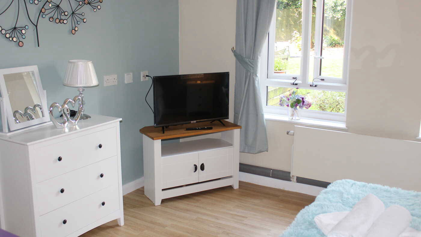 Cozy interior of a resident room with furnishings