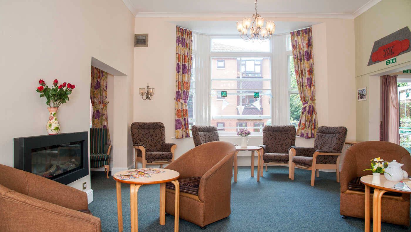 Common area with seating and natural light