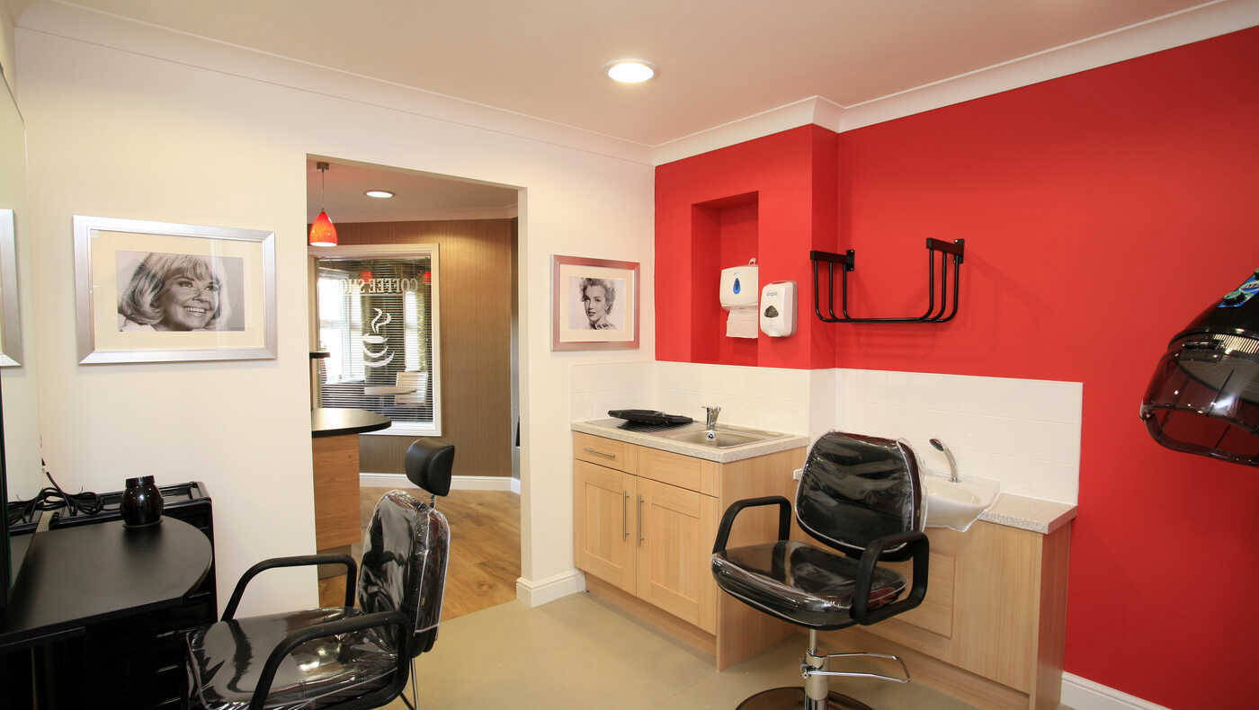 Interior of a salon in the facility