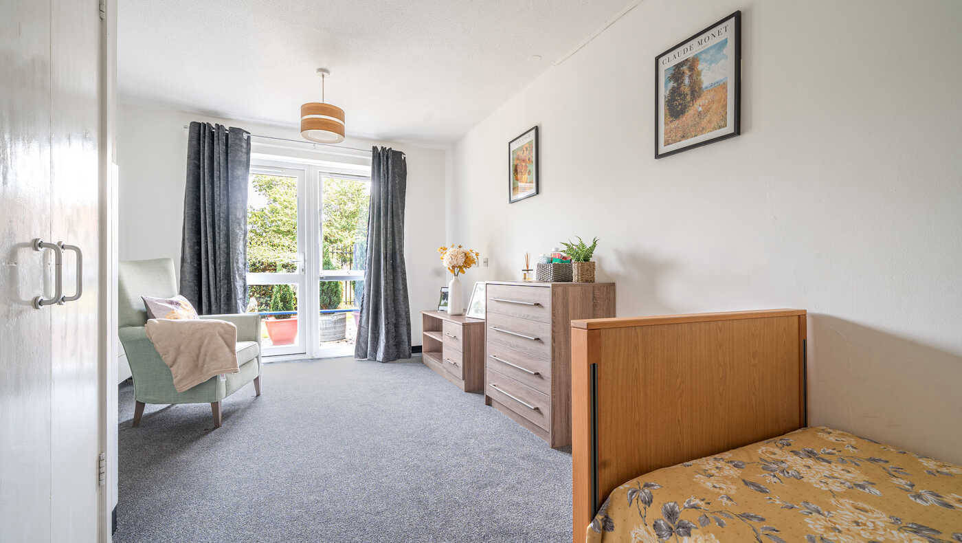 Cozy interior view of a resident room