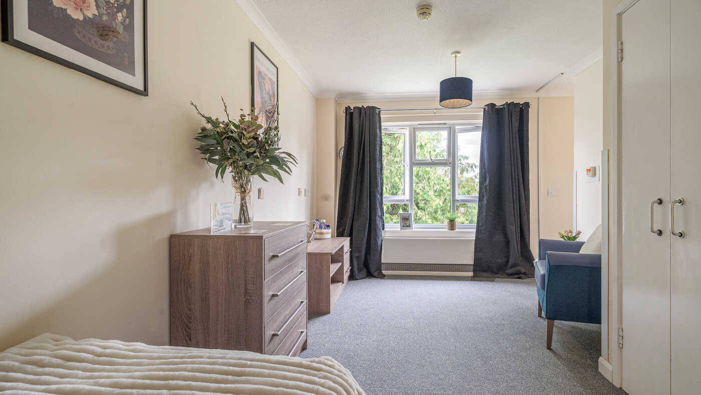 Private resident room with natural light