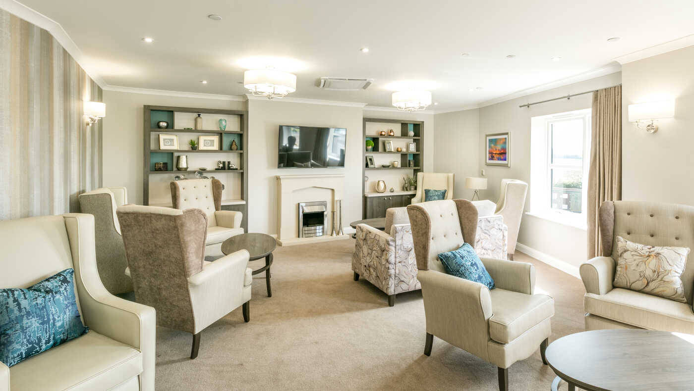 Cozy common area with comfortable seating and decor