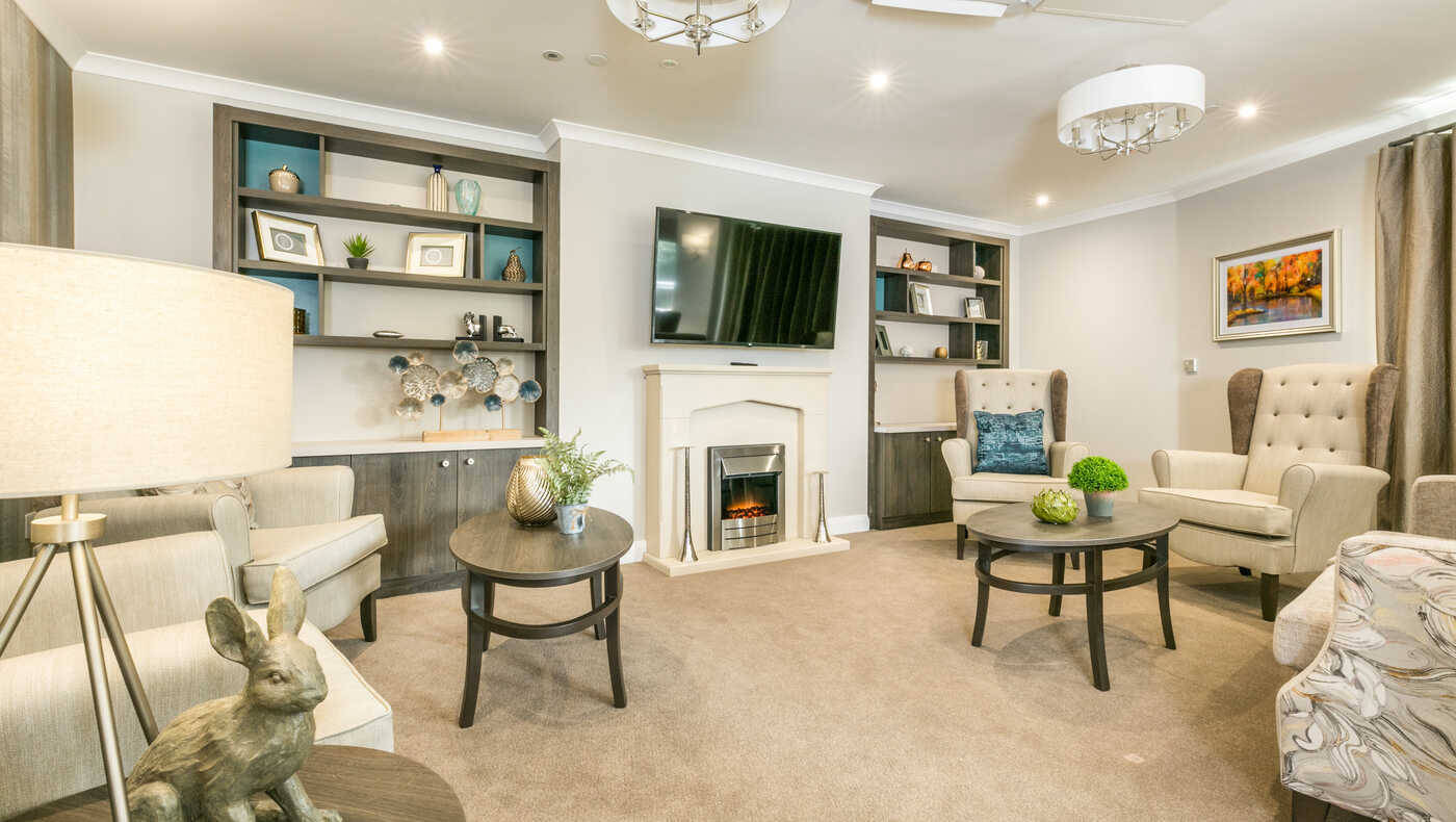 Cozy common area with seating and decor