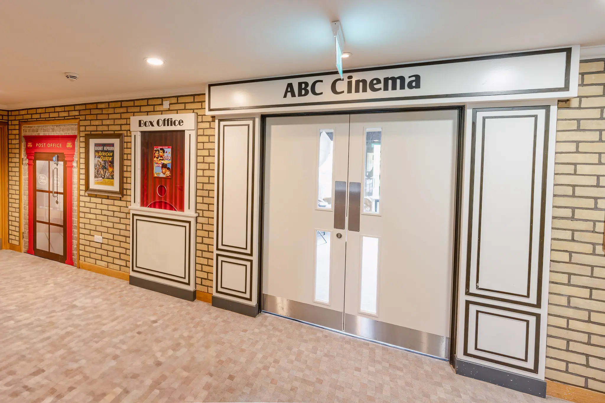 Entrance to an indoor cinema area