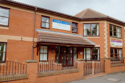 Exterior view of Amber Lodge care facility.