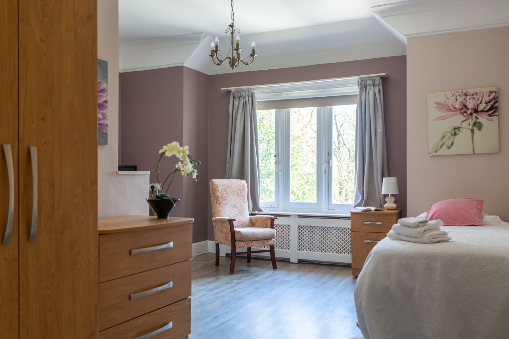 Cozy private resident room with natural light.