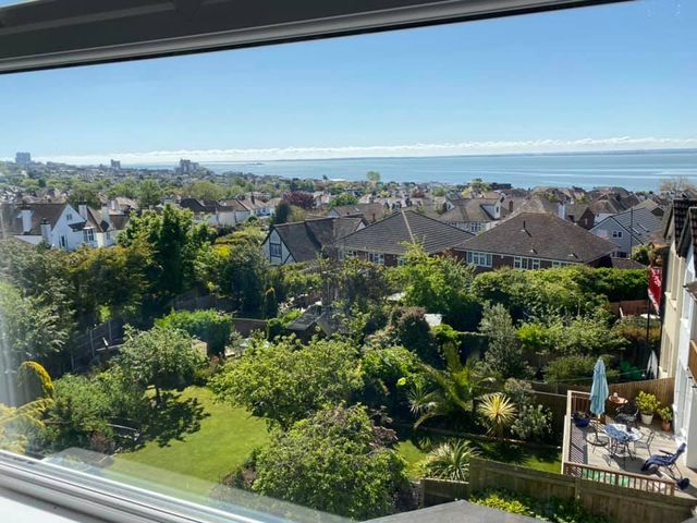 View of gardens from the facility window