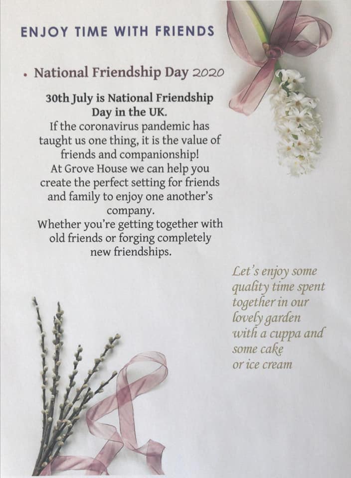 A poster for National Friendship Day celebration