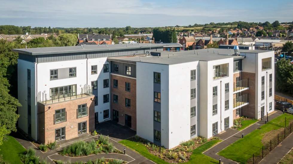Exterior view of Escan Manor facility