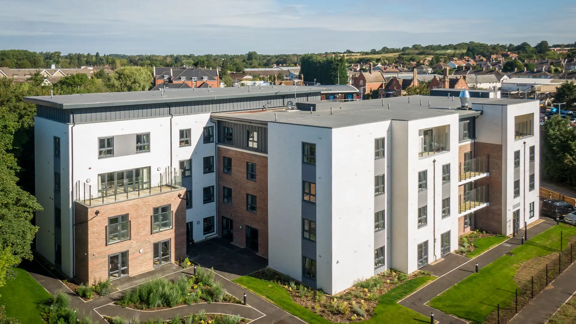 Exterior view of Escan Manor facility