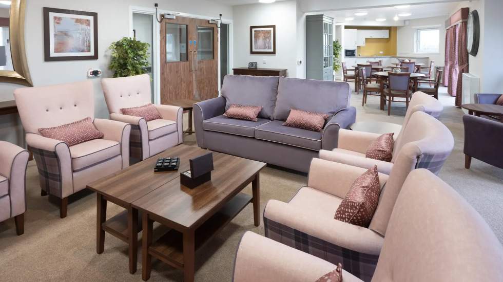 Comfortable seating area in a common room