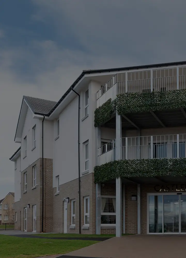 Exterior view of a modern assisted living facility