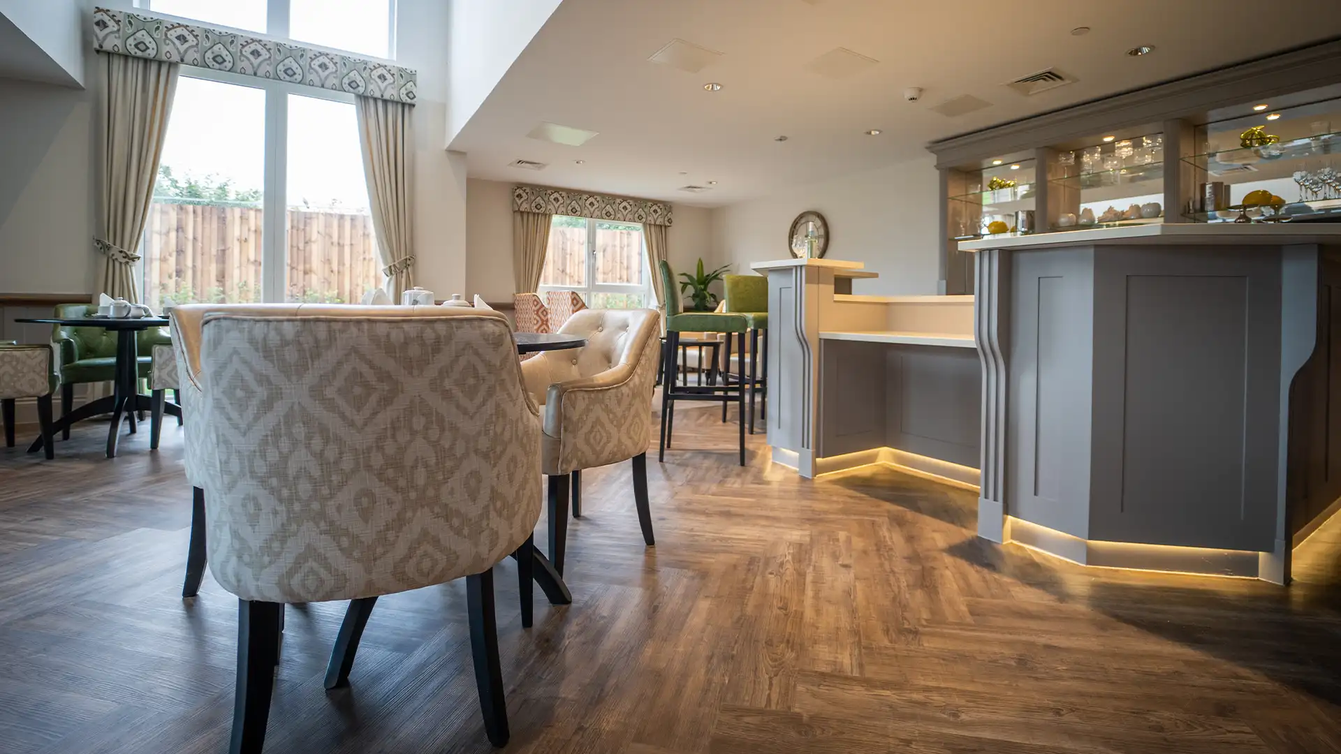 Interior dining area with elegant seating