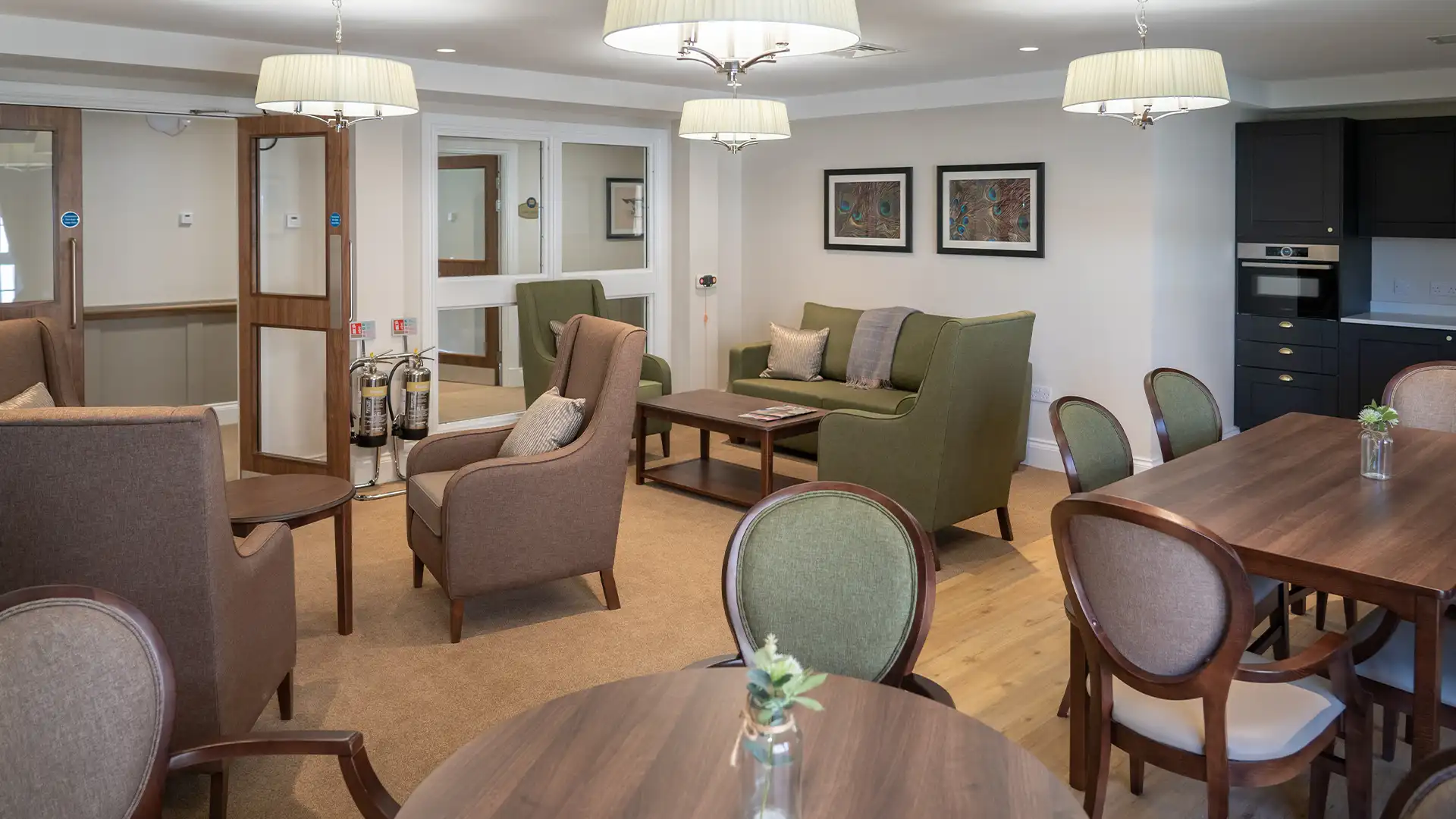 Cozy common area with seating and décor