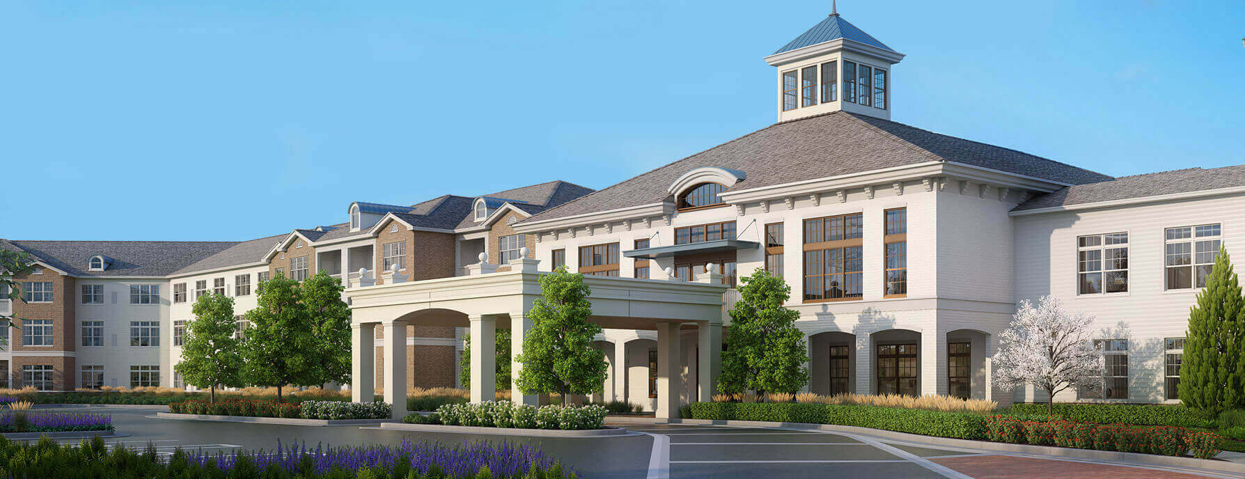 Exterior view of a nursing home facility.